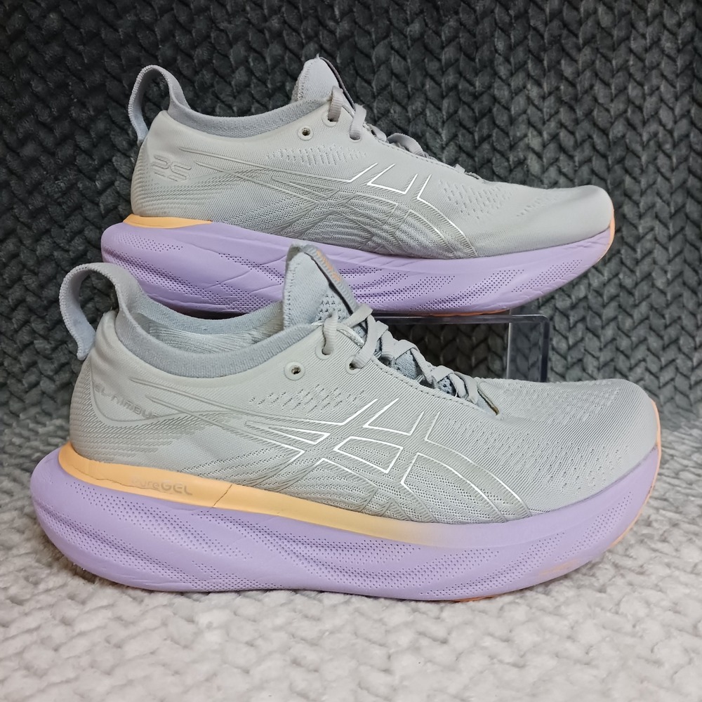 Asics Gel Nimbus 25 Piedmont Grey Purple Women's Walking Running Shoes Size 8.5
